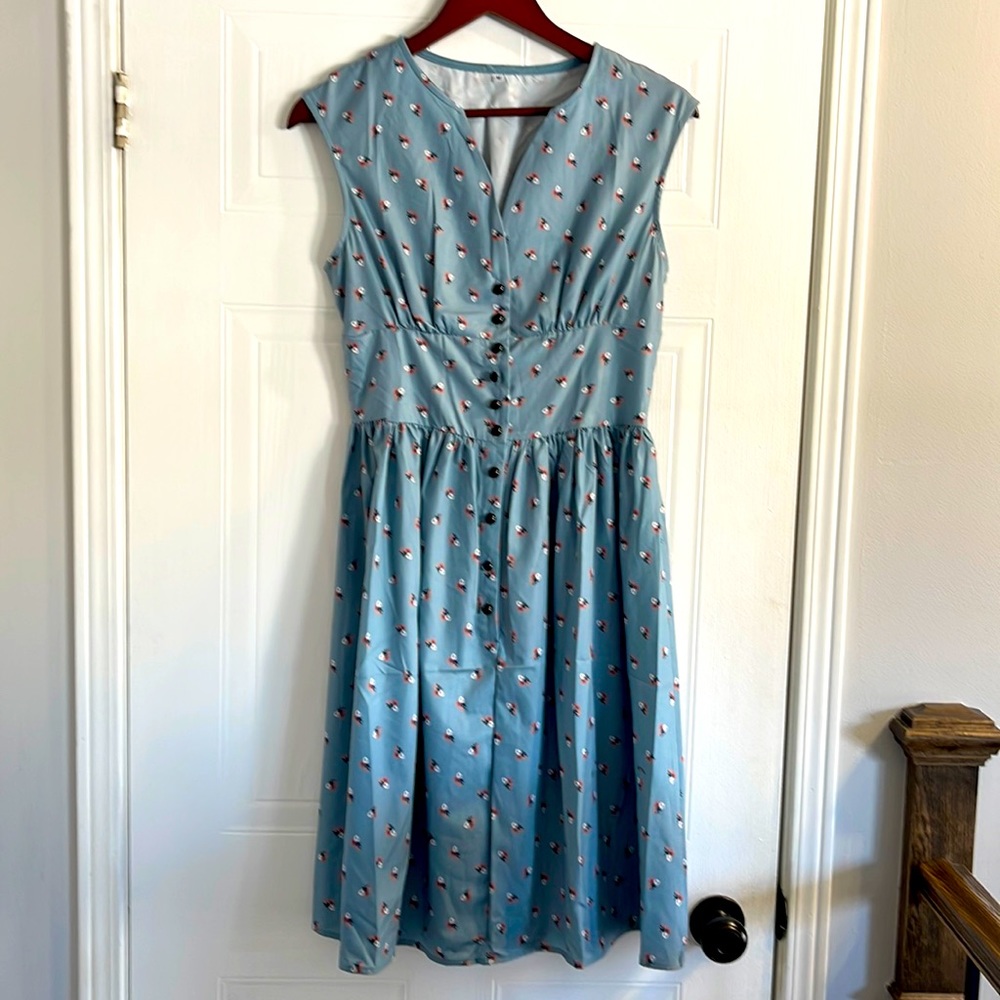 Vintage dress - Medium - Teal
